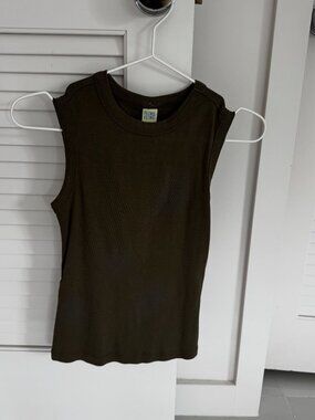 Flore flore olive green tank some stains